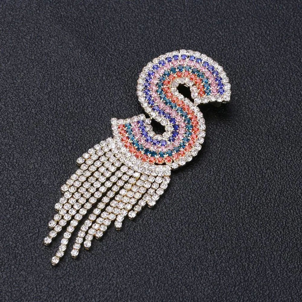 SAKS FIFTH AVENUE LETTER S brooch pin enamel